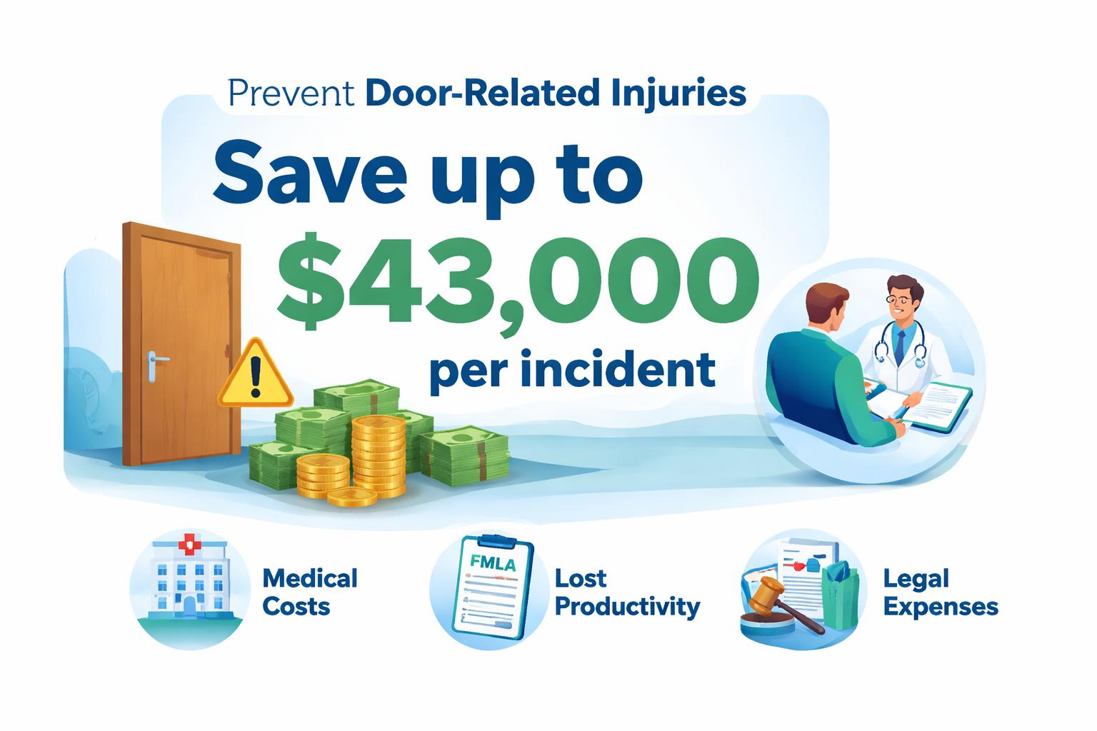 Child and pet safety near home swinging doors